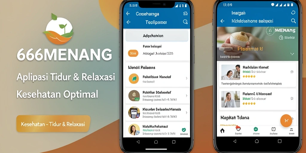 Antarmuka aplikasi 666MENANG menampilkan fitur tidur yang menenangkan.
