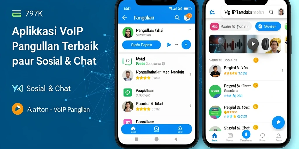 Antarmuka aplikasi 797K yang ramah pengguna untuk VoIP Panggilan.