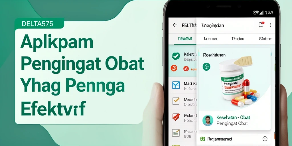 Antarmuka utama DELTA575 yang memudahkan pengingat obat.
