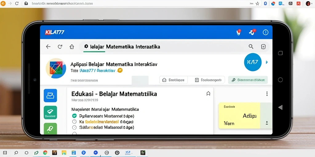 Antarmuka user-friendly KILAT77 untuk belajar matematika